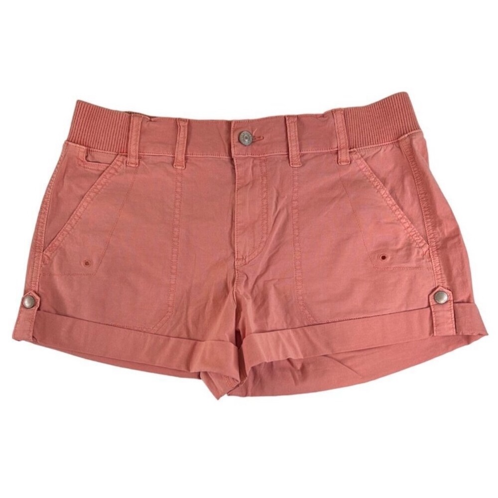 American Eagle AEO Women’s Size 8 Salmon Pink Cuffed Stretch Shorts New w/ Tags